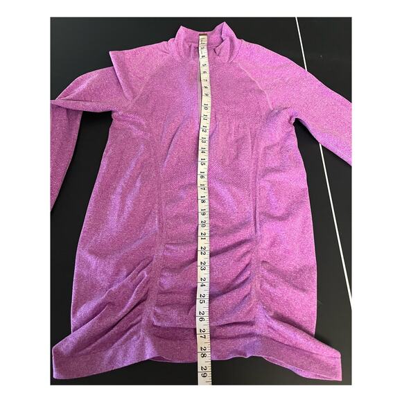 Athleta Women's Fast Track Half Zip Purple Ruched Large athleisure activewear - Picture 5 of 7